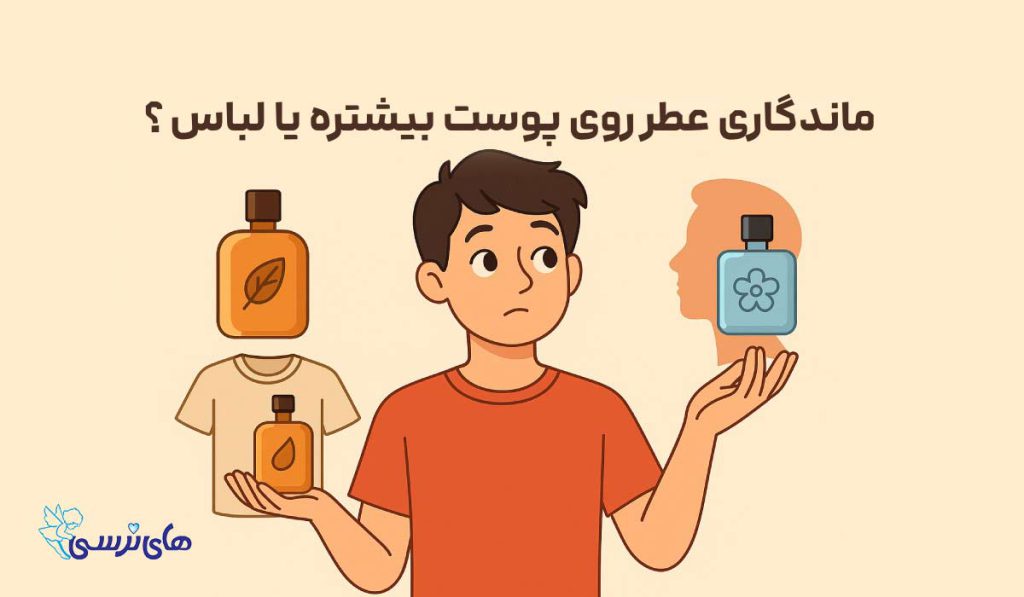 ادکلن روی لباس یا بدن